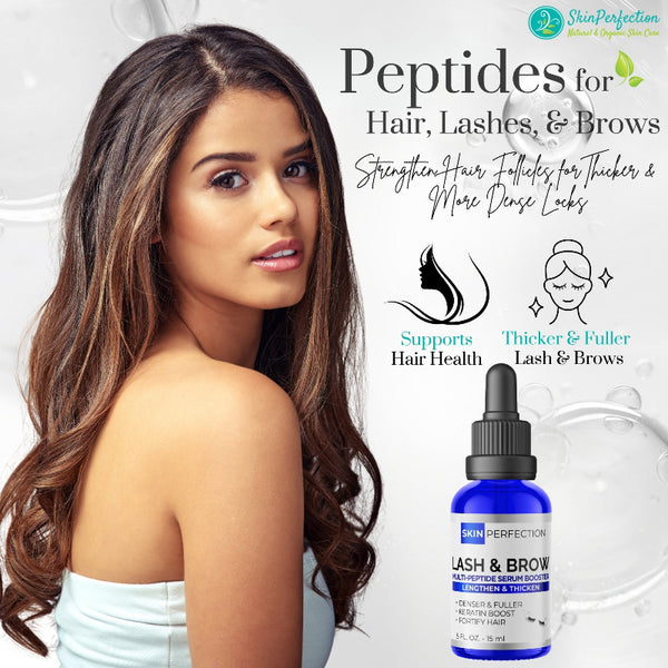 Eyelash peptide for enhancing lash length and thickness