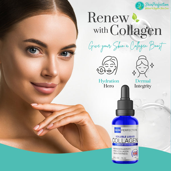 Liquid collagen for promoting skin elasticity and hydration