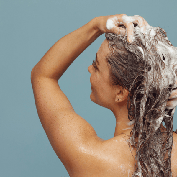 woman washing hair