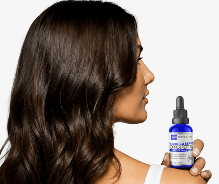 woman holding a product