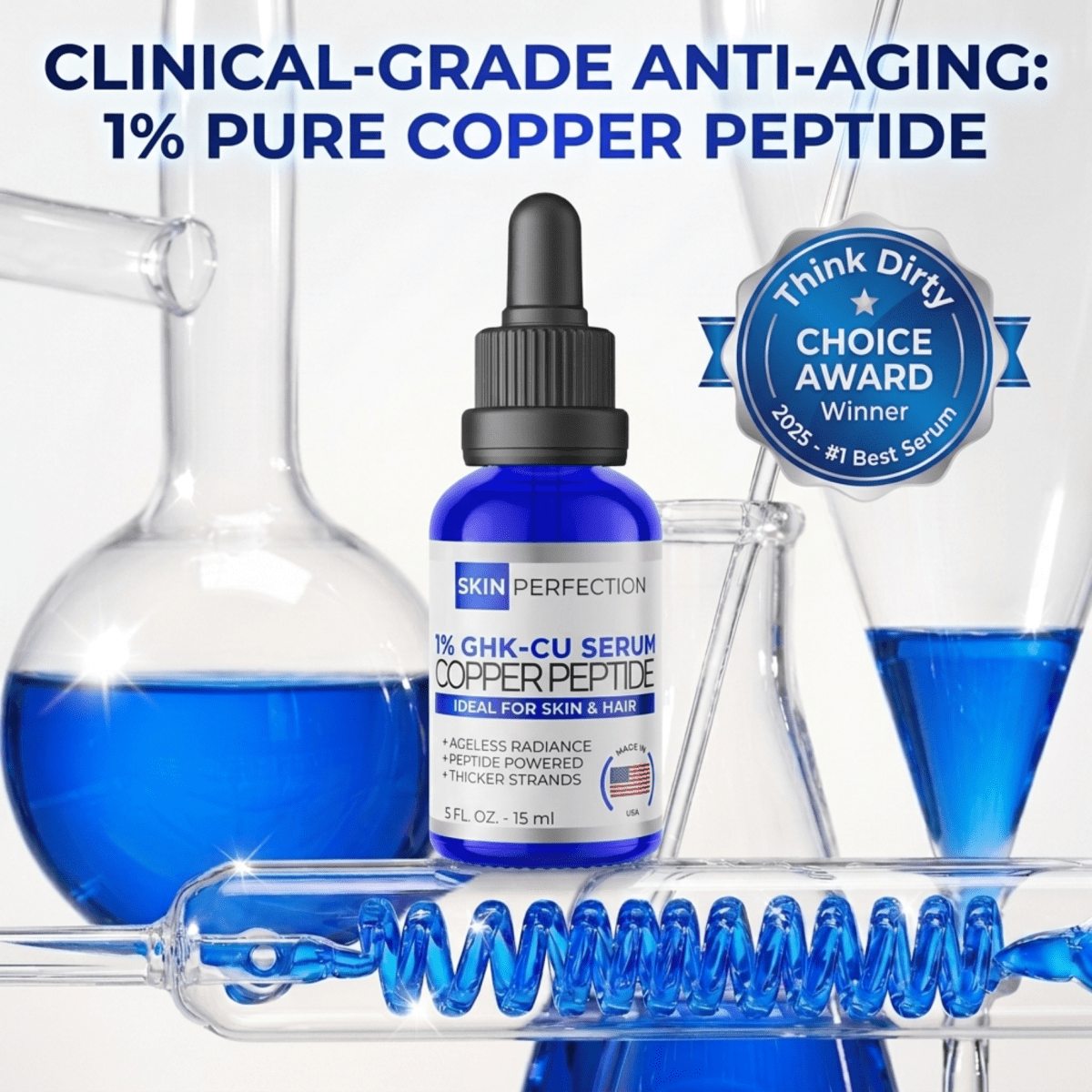 ghk-cu for anti-aging Copper Peptide Serum with 1% GHK-Cu peptide, Argireline and Matrixyl 3 –  Dr. Brenner Labs main image 0