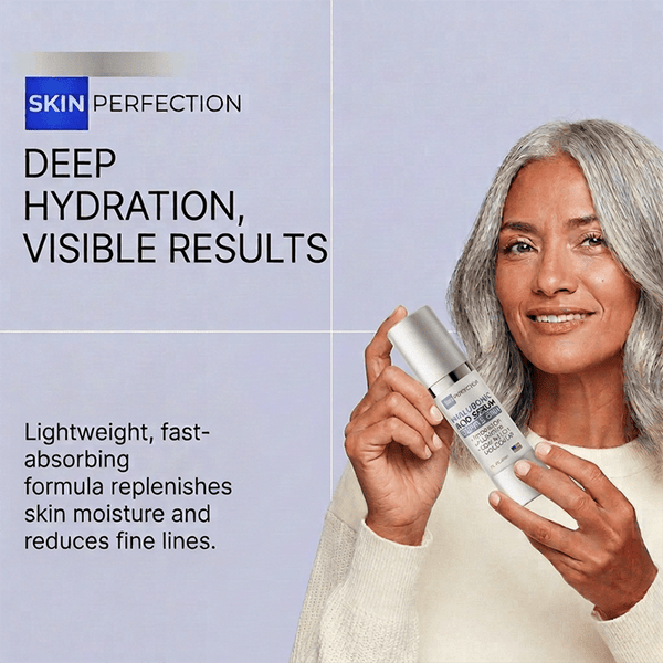 hyaluronic acid serum is a lightweight, fast-absorbing formula that replenishes skin moisture and reduces fine lines