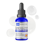 Skincare serum bottle with dropper labeled 'Skin Perfection' on a white background with opaque droplets