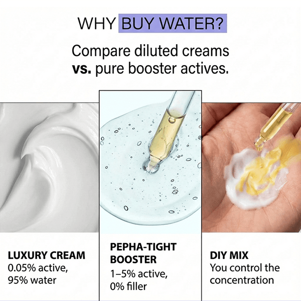 pepha tight is a pure booster active that is better than diluted creams or serums