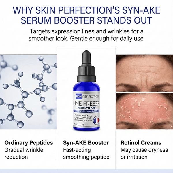 syn-ake from Skin Perfection targets expression lines and wrinkles for a smoother look
