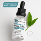 vitamin c serum contains no fragrance and is fast absorbing into skin