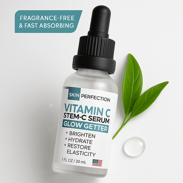 vitamin c serum contains no fragrance and is fast absorbing into skin
