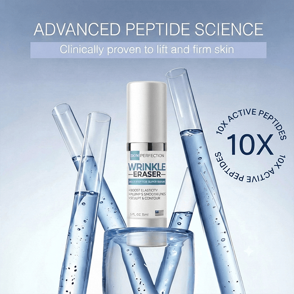 wrinkle eraser is clinically proven to lift and firm skin with 10 times the active peptides