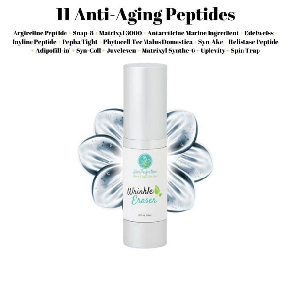 Wrinkle Eraser Supercharged Peptide Serum-Skin Perfection Natural and Organic Skin Care